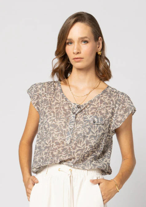 Tea Time Top - Silver Cloud