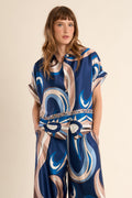 Molly Bracken Woven Shirt - Navy Athena