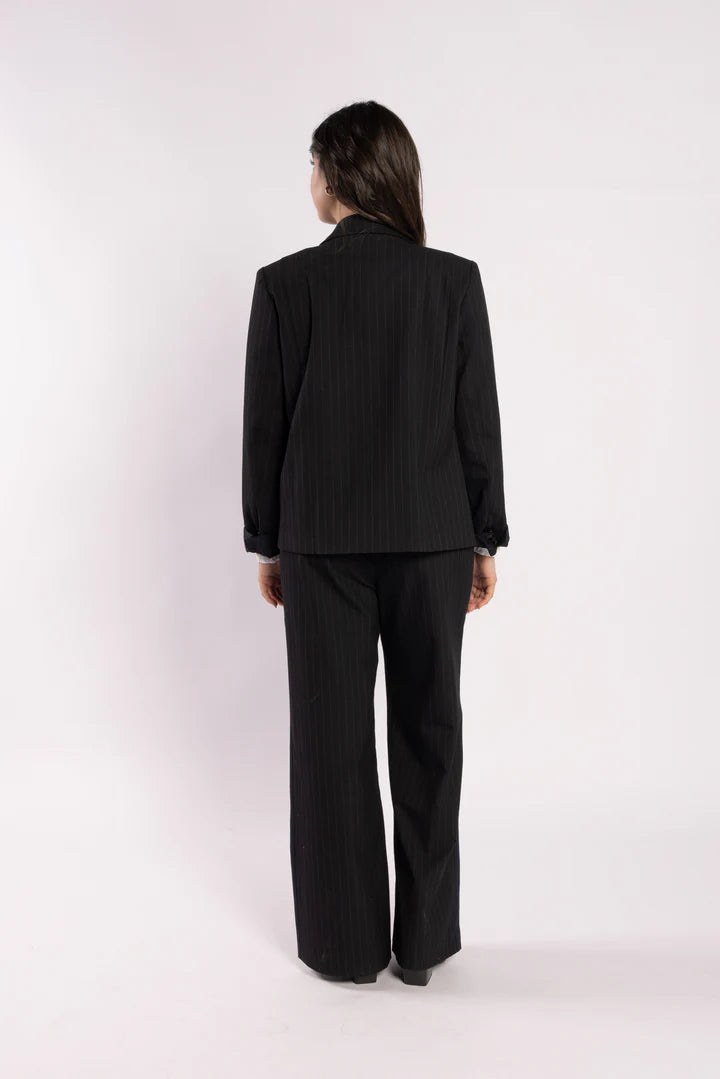 Drama Espresso Blazer Noir Stripe