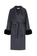 Lydia wrap coat gray quill