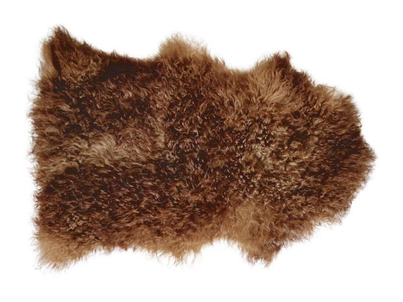 Rug LW Karakul natural cream brown 85cm
