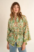 Molly Bracken Woven Kimono - Green Ines - Medium