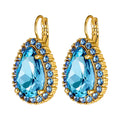 Dyrberg/Kern Fiora Gold Earrings - Aqua / Light Blue