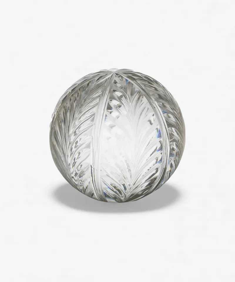Large Wing cut glass ball 5"