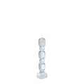 Glass taper candle holder small