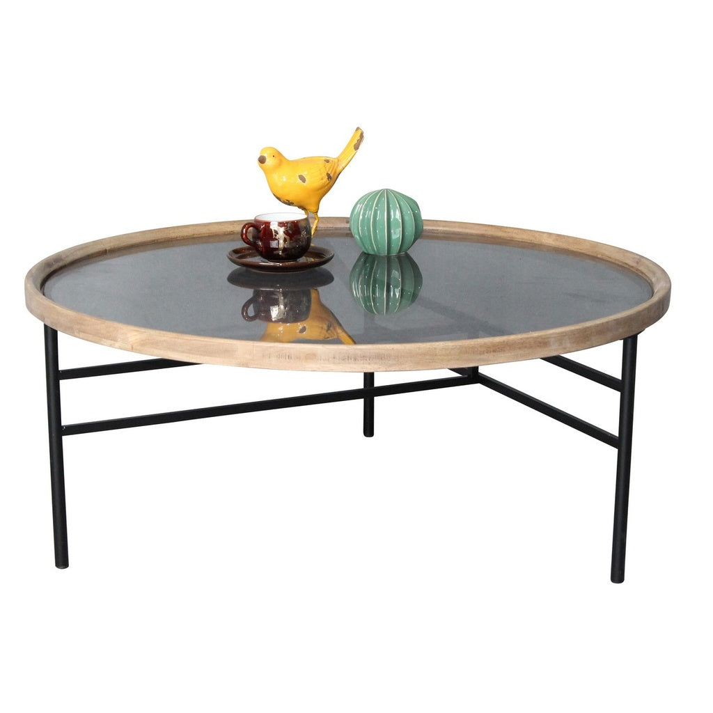 Wooden and Metal Side Table - X Large