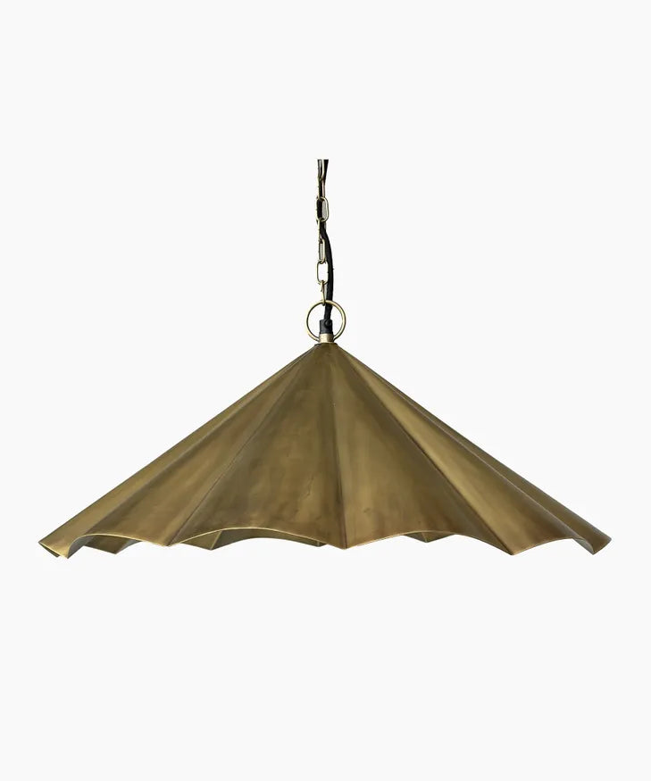 Scalloped Pendant Gold Small