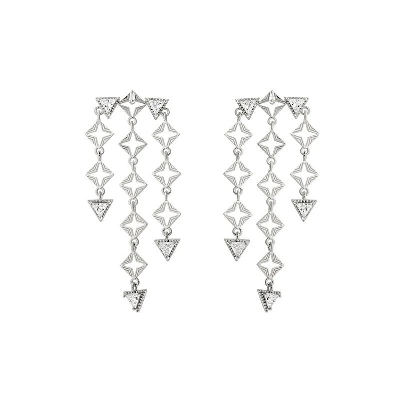Byzante Earrings - Platinum