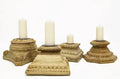 Antique Wooden Candle Holder - Bleach