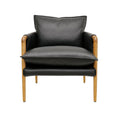 Saddle leather armchair - Black