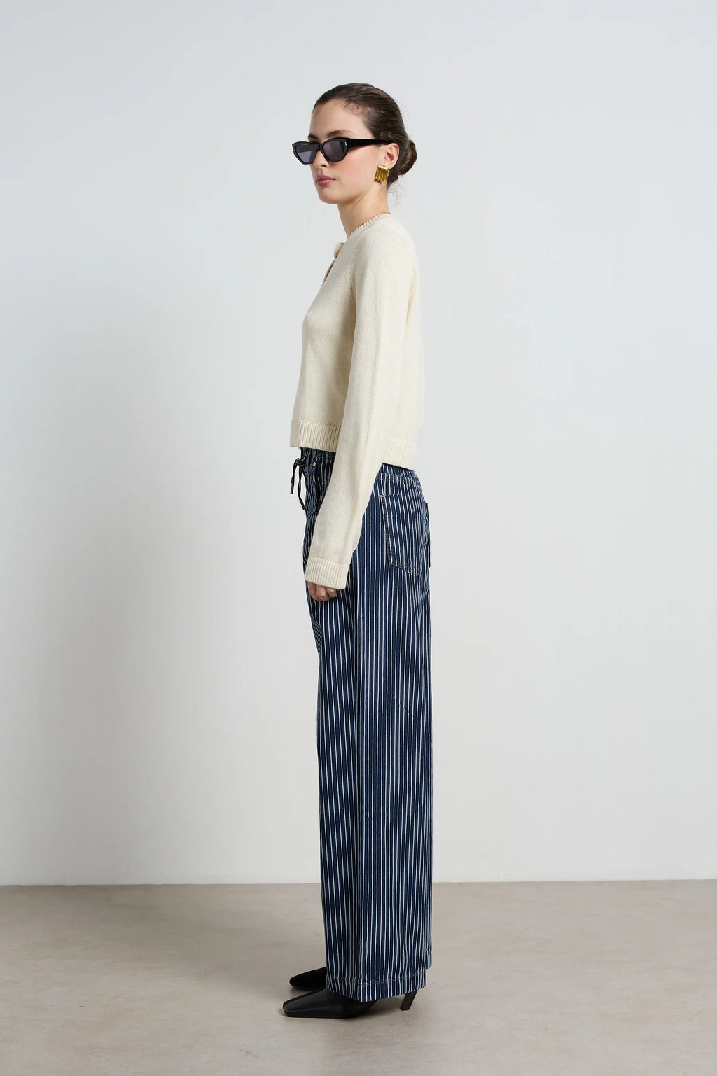 Dricoper Alora Stripe Denim Loose Pants