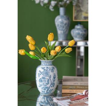 Porcelain Blue & White Tall Vase