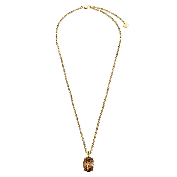 Dyrberg Kern Barga Gold necklace, Brown