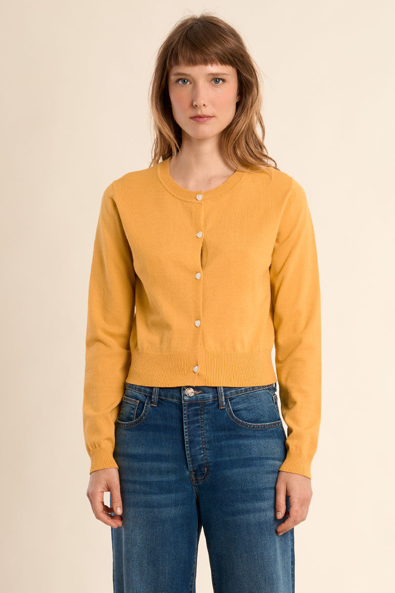 Molly Bracken Knitted cardigan - Mango yellow