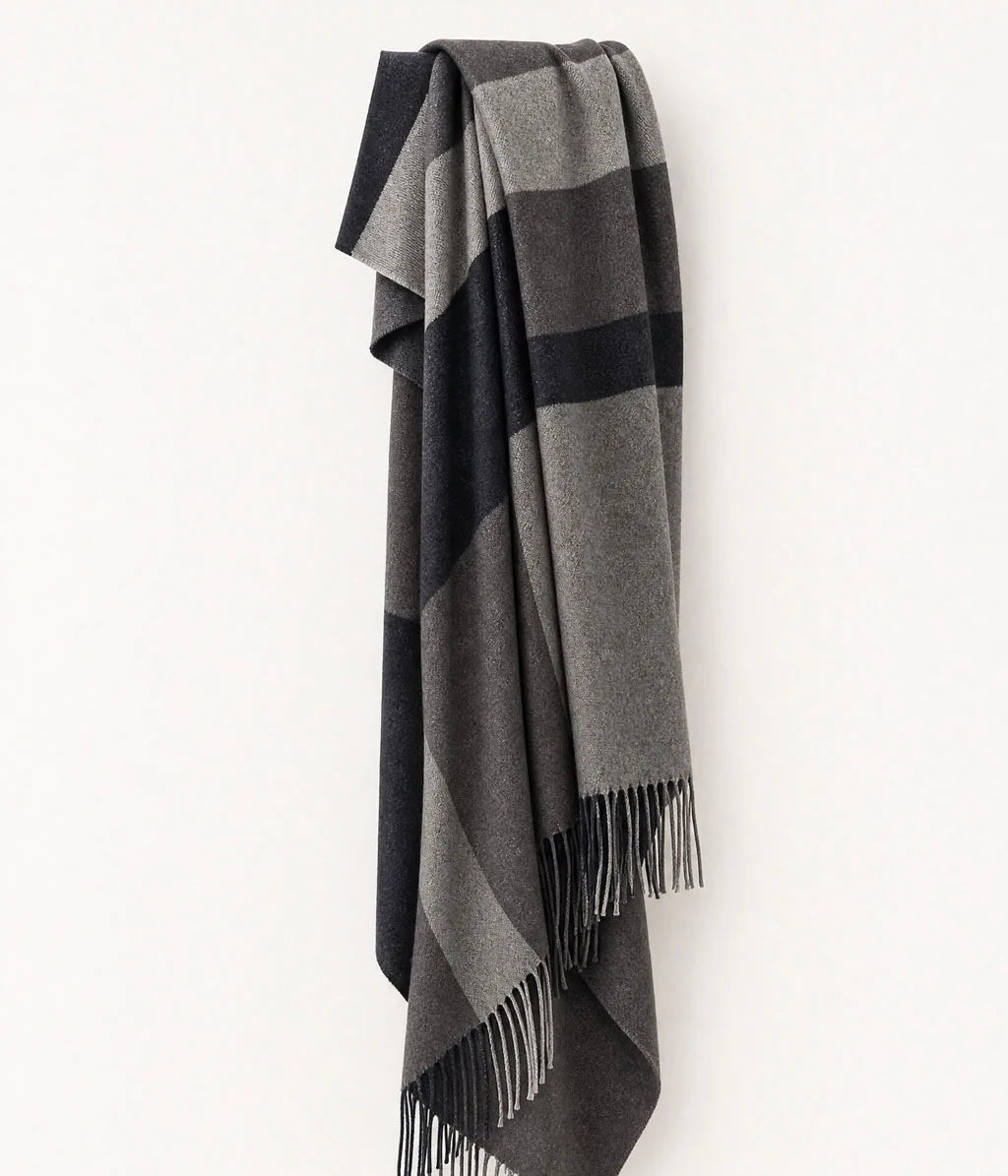 Lodge Lambswool Throw Schist