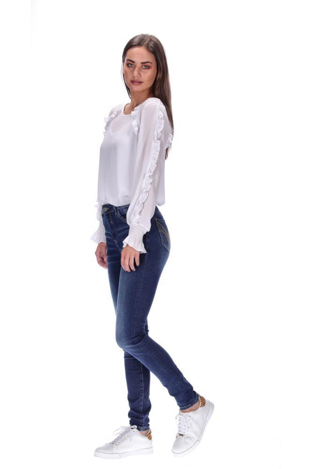 Cormac Dark Blue Highwaisted Long Leg Jeans