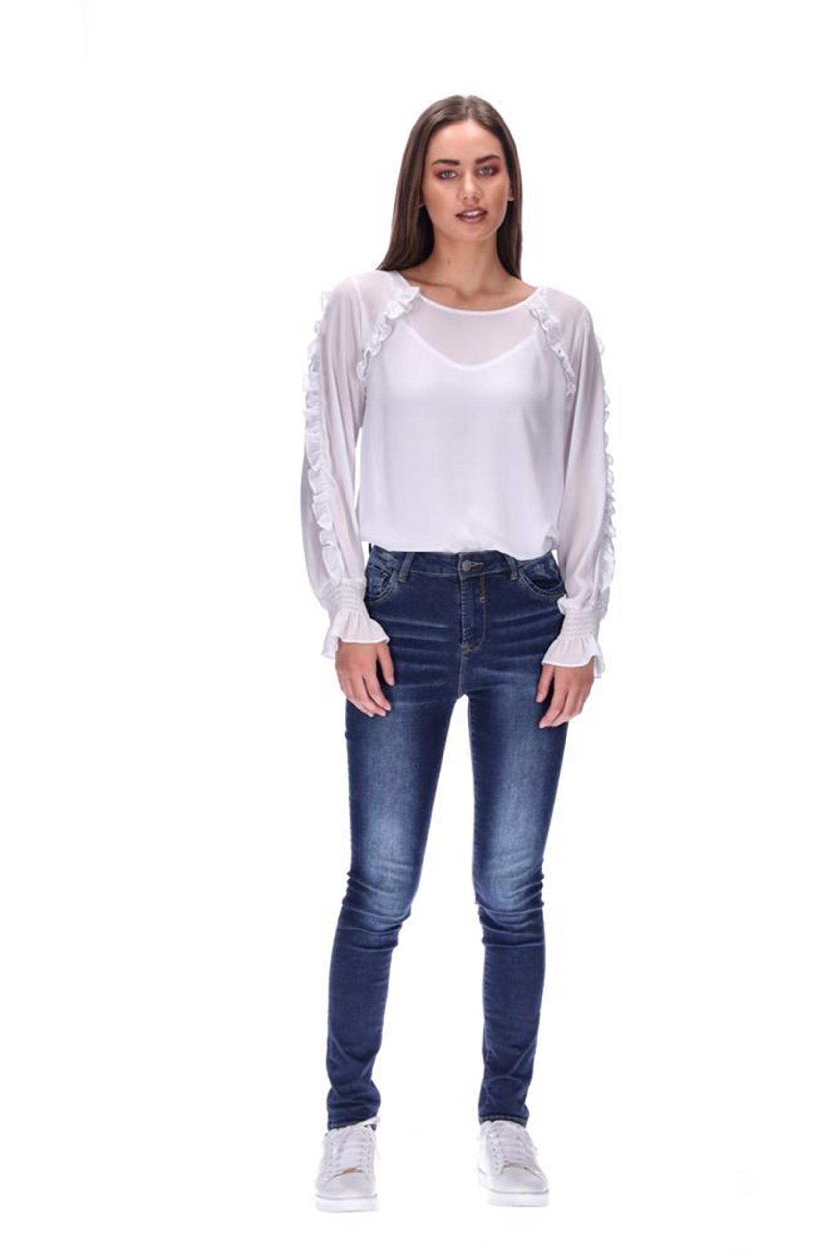 Cormac Dark Blue Highwaisted Long Leg Jeans