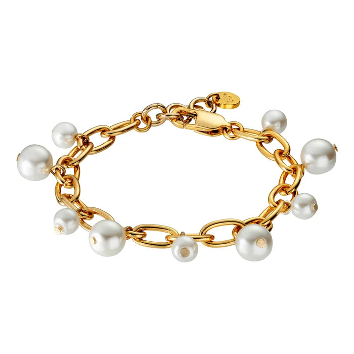 Dyrberg Kern Elena Bracelet, Gold Pearl