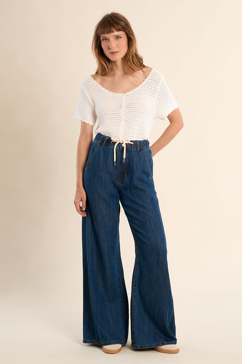 Molly Bracken Woven Pants - Denim Blue