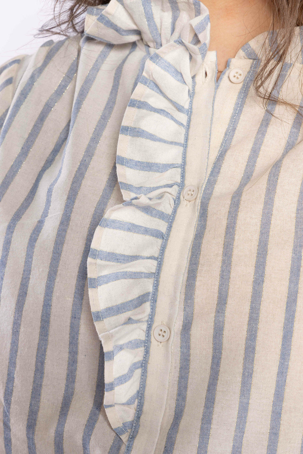 Drama Cest La Vive Blouse Metallic Stripe