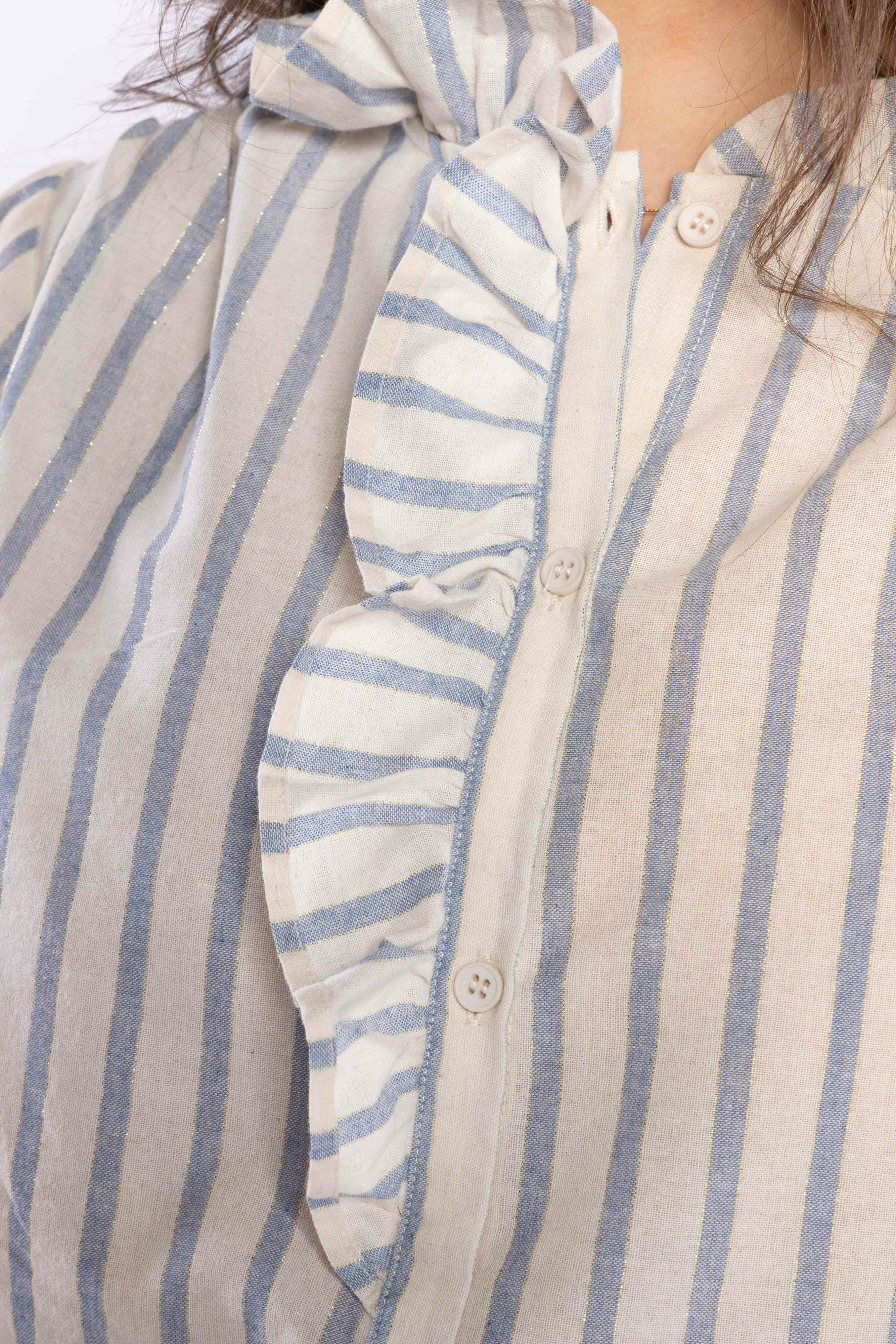 Drama Cest La Vive Blouse Metallic Stripe