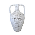 Lombok urn buffalo antique whitewash L 60cm