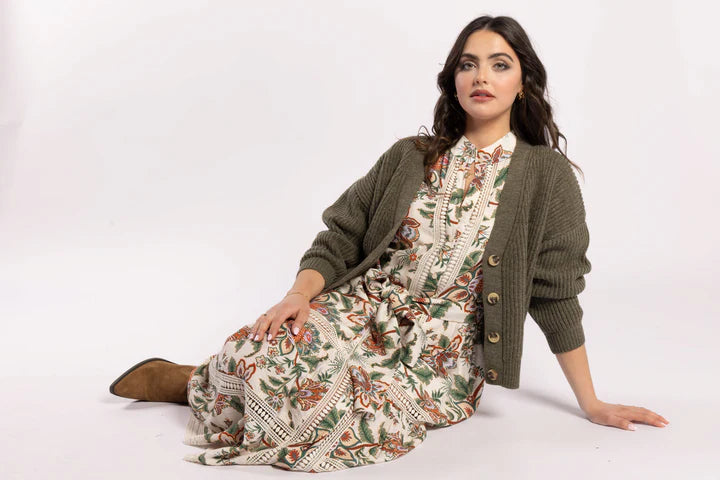 Drama The Lable Taffy Cardi Olive Green