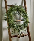Mixed Silver Green Wreath 60cm