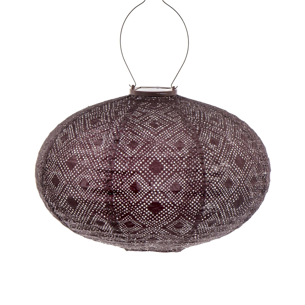 Lantern Oval 40cm Plum Mosaic