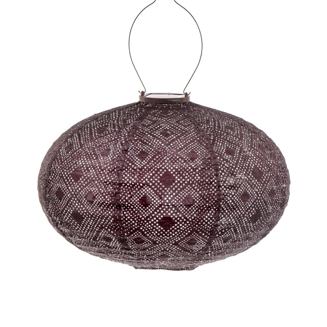 Lantern Oval 40cm Plum Mosaic