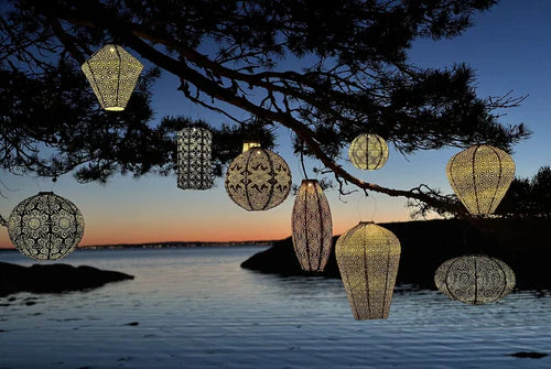 Lantern - Round - 30cm - Gold - Bazaar