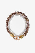 Pearl scarf key chain cameo