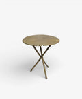 Brass leaf side table