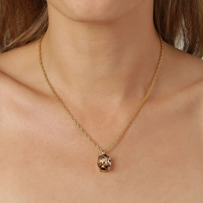 Dyrberg Kern Barga Gold necklace, Brown
