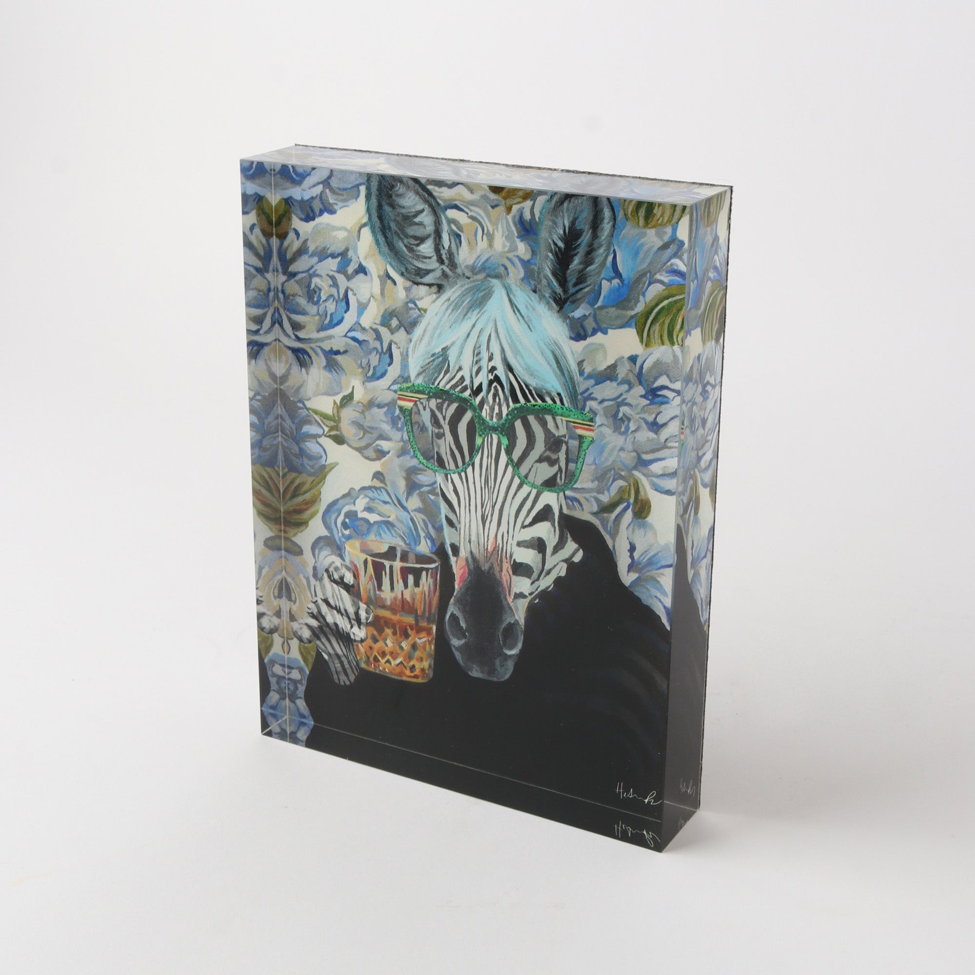 Art Acrylic Block Zebra