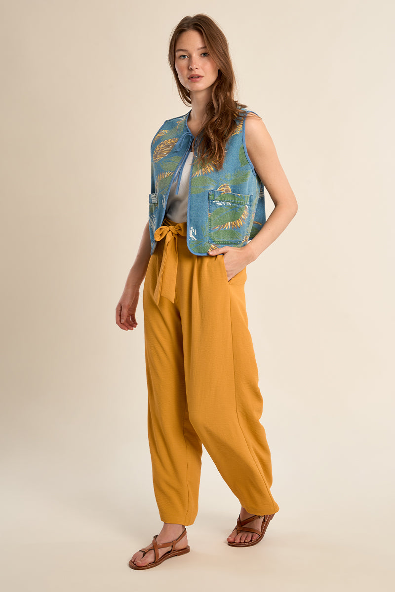 Molly Bracken Woven Pants - Mango Yellow