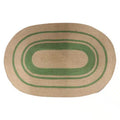 Jute Oval Door Mat - Jute/ Green
