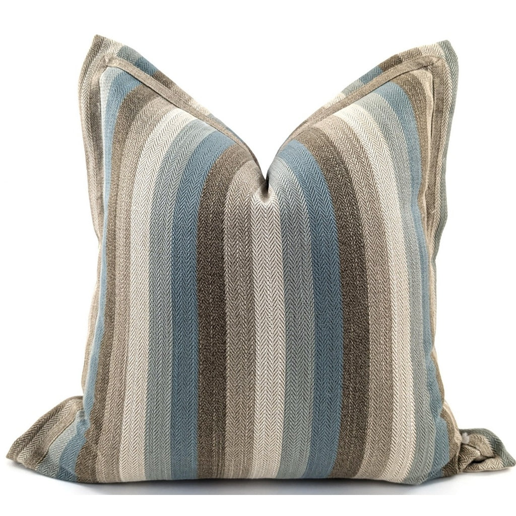 Snugg & Co cushion ralph stripe massimostripe teal natural