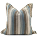 Snugg & Co cushion ralph stripe massimostripe teal natural
