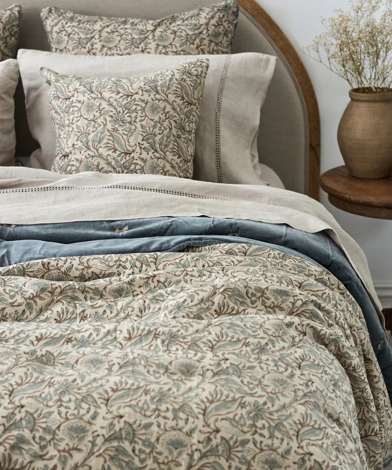 Serena handblock velvet quilt large