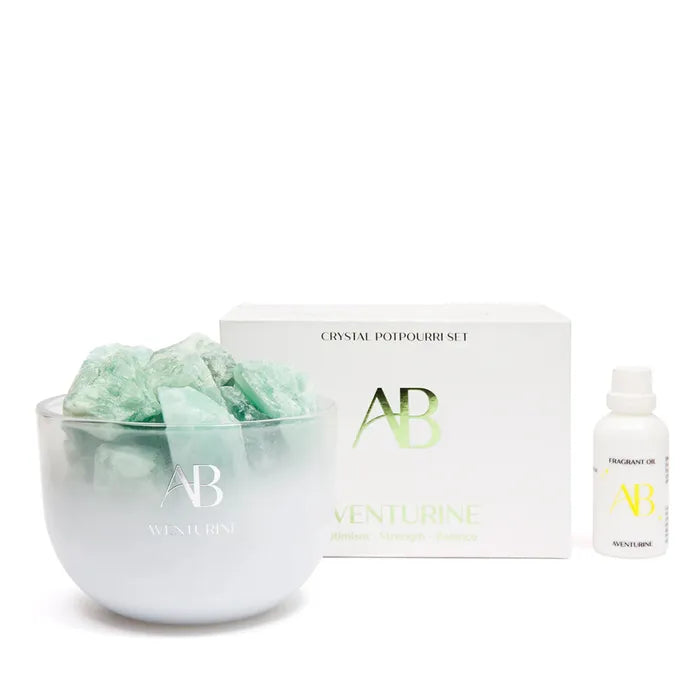 Aventurine 1kg Crystal Potpourri Set & Essential Oil