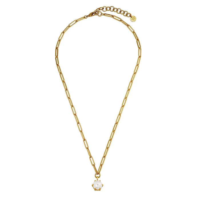 Dyrberg Kern Tessa Gold Necklace white pearl