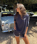 Sweatshirt - Stripe - Navy White