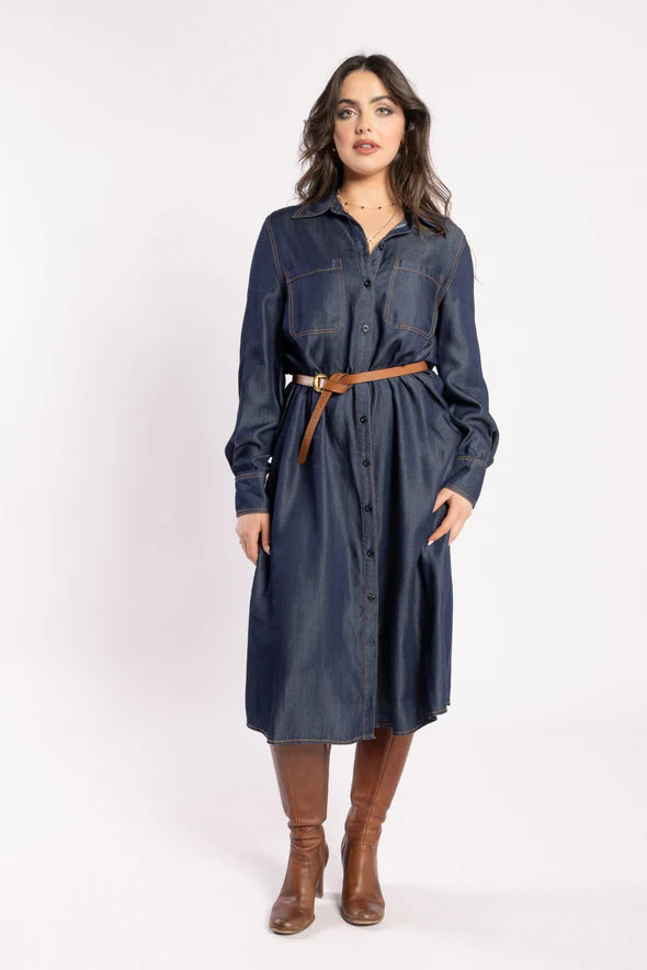 Denver Dress-Dark Denim