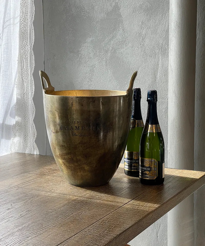 Wine bucket burnt pewter large