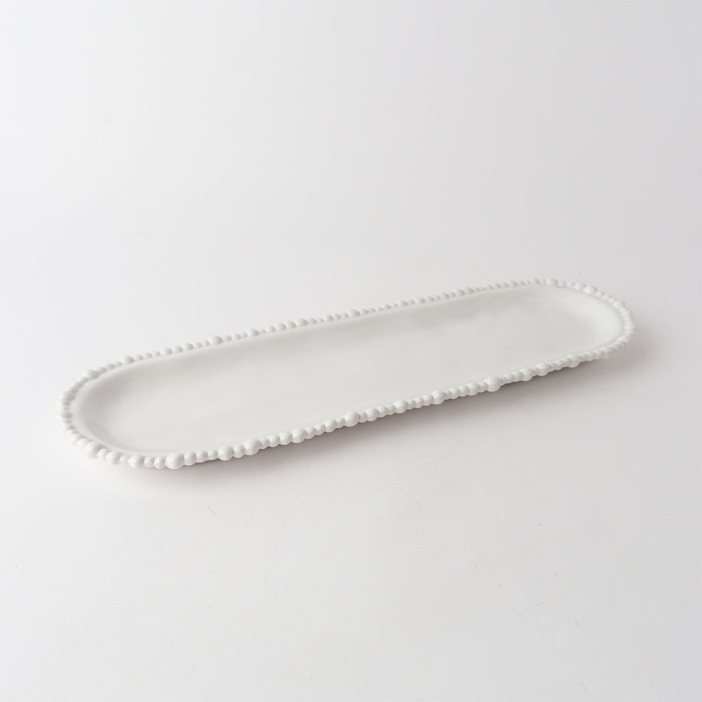 Melamine Pearl Platter 45cm - White