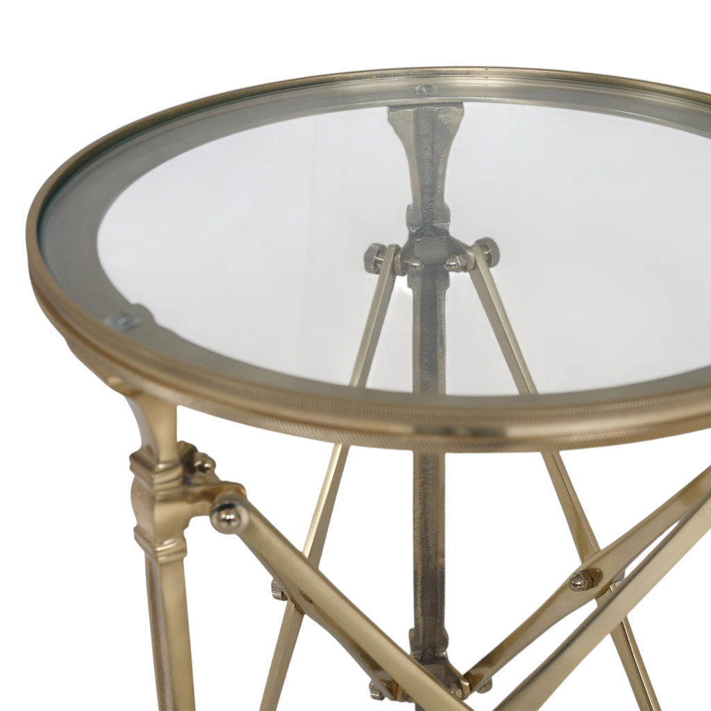 Campaign Table Round - Antique Brass