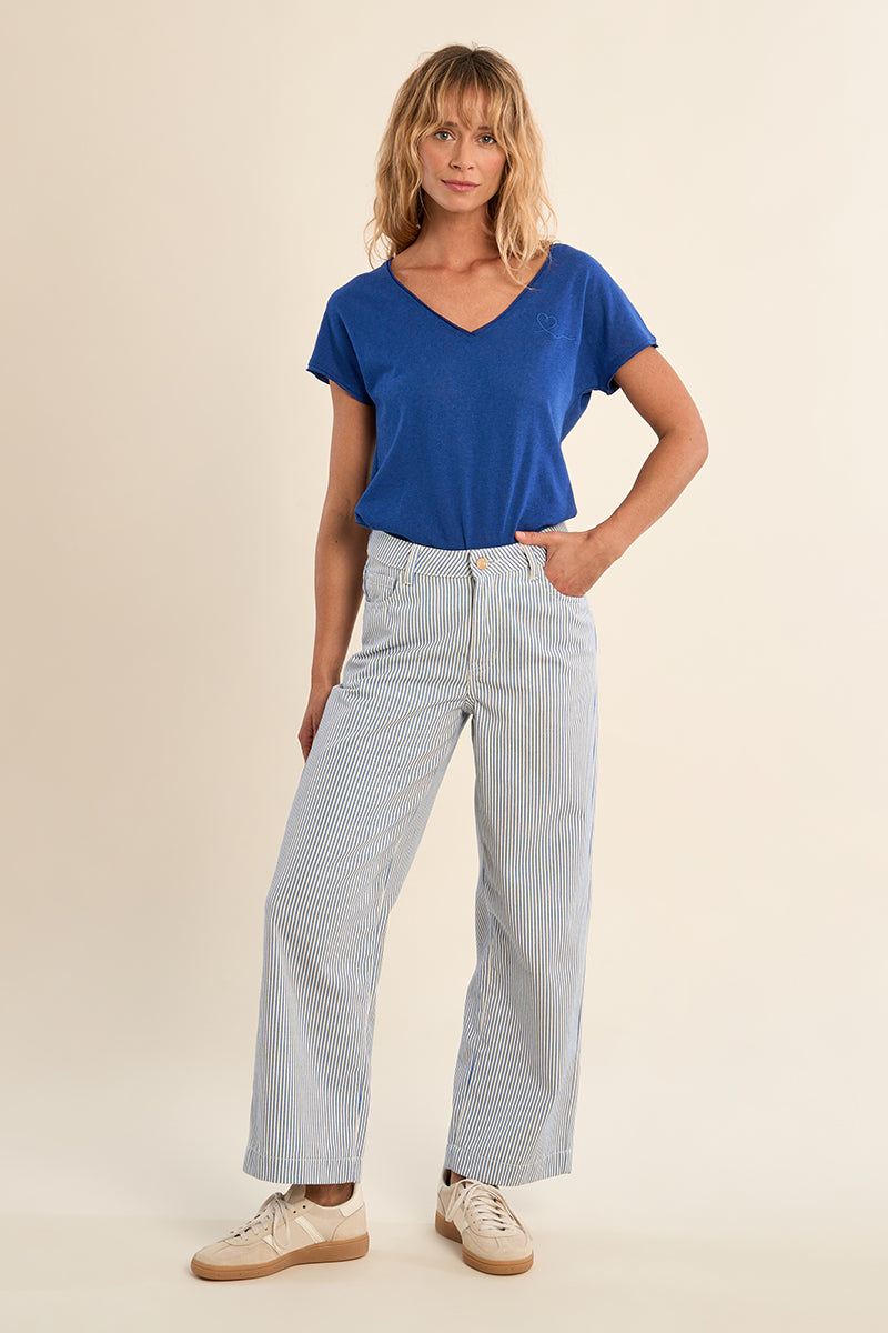 Molly Bracken Woven Pants - Light Blue