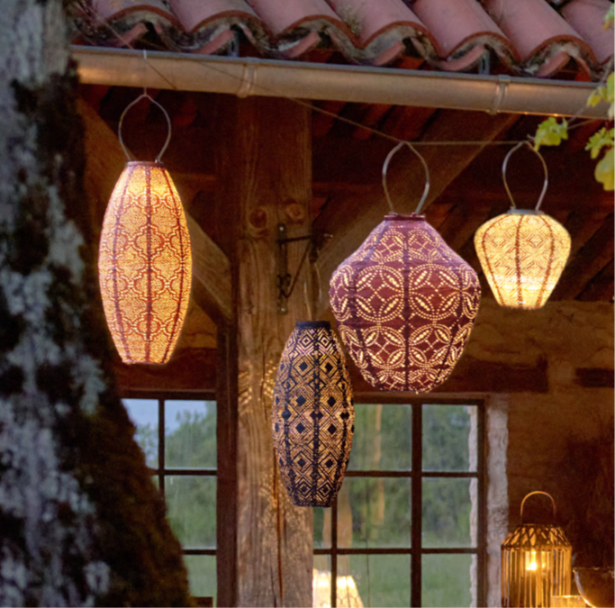 Lantern - Tulip - 20cm - Light Taupe - Topaz