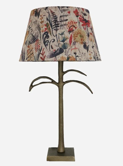 Leaf sculpture lamp base antique brass (base only)